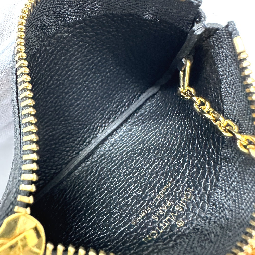 LOUIS VUITTON M80885 Monogram Empreinte Pochette Cle Coin Case in Monogram Empreinte Leather, Women's, Black