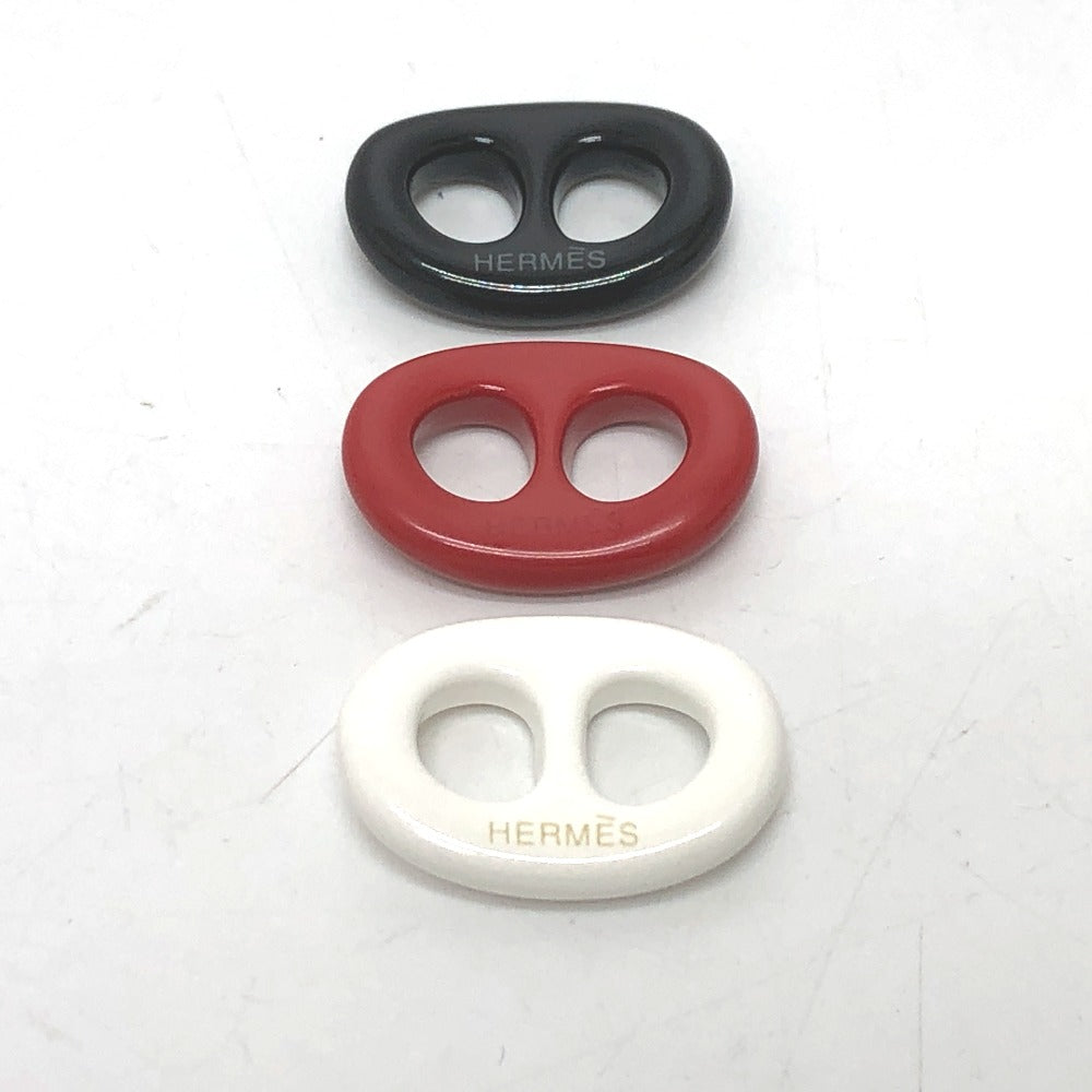 HERMES Chaine d'Ancre Triboe 3-Piece Set, Pastel-Colored Plastic Scarf Rings, Multicolor