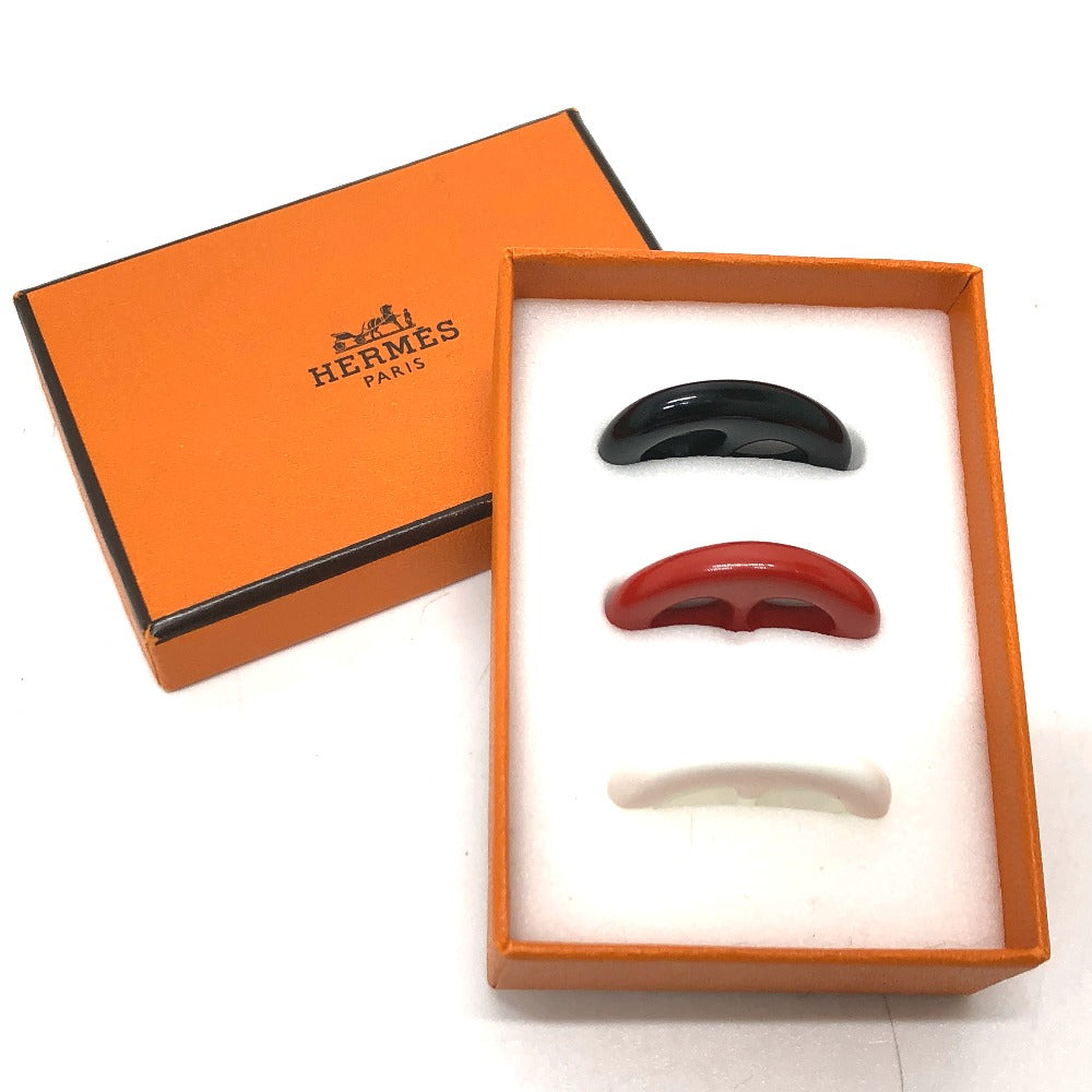 HERMES Chaine d'Ancre Triboe 3-Piece Set, Pastel-Colored Plastic Scarf Rings, Multicolor