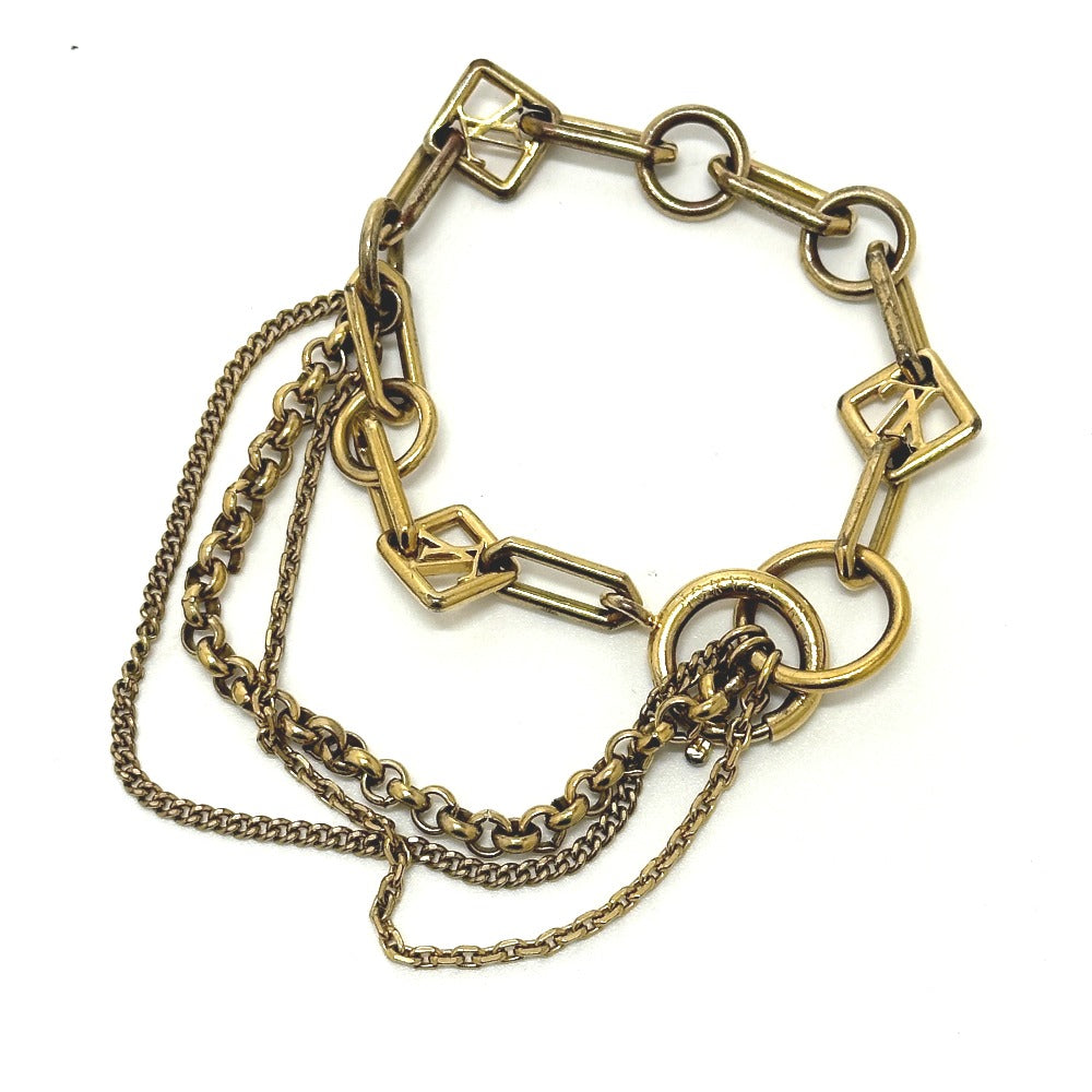 LOUIS VUITTON M65362 Brassele Chaine Vegas Chain Bracelet GP Women's Gold