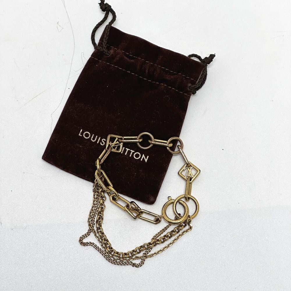 LOUIS VUITTON M65362 Brassele Chaine Vegas Chain Bracelet GP Women's Gold