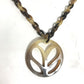 HERMES Accessories Heart Horn Pendant Chain Necklace Buffalo Horn Women's Brown