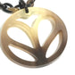 HERMES Accessories Heart Horn Pendant Chain Necklace Buffalo Horn Women's Brown