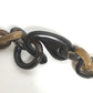 HERMES Accessories Heart Horn Pendant Chain Necklace Buffalo Horn Women's Brown