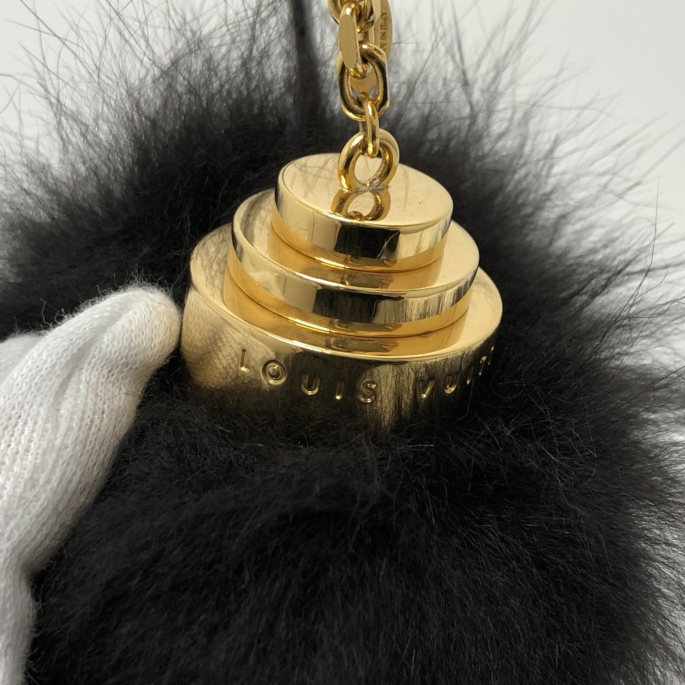 LOUIS VUITTON M67372 Fuzzy Bubble Fur Keychain Bag Charm, Women's, Black