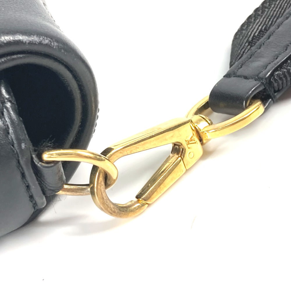 LOUIS VUITTON M81398 Monogram Bubblegram Wallet-on-Strap Long Wallet, Crossbody Clutch Bag, 2-Way Bag, Shoulder Bag, Leather, Women's, Black