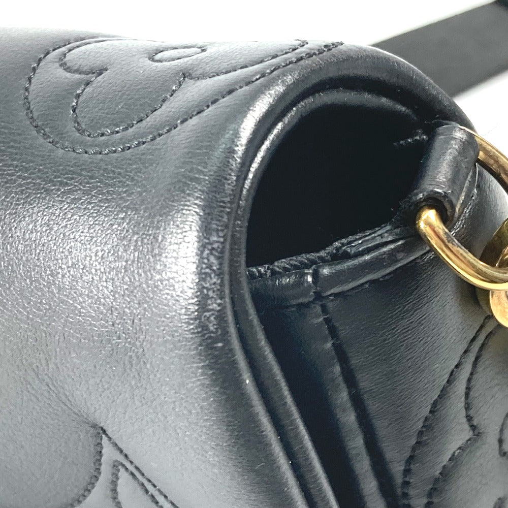 LOUIS VUITTON M81398 Monogram Bubblegram Wallet-on-Strap Long Wallet, Crossbody Clutch Bag, 2-Way Bag, Shoulder Bag, Leather, Women's, Black