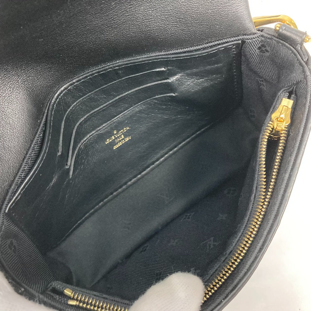LOUIS VUITTON M81398 Monogram Bubblegram Wallet-on-Strap Long Wallet, Crossbody Clutch Bag, 2-Way Bag, Shoulder Bag, Leather, Women's, Black