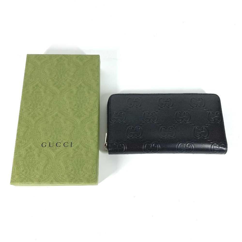 GUCCI 625563 GGエンボス ロングウォレット トラベルケース オーガナイザー ラウンドファスナー 財布 長財布 ウォレット ロングウォレット 長財布 レザー メンズ ブラック
