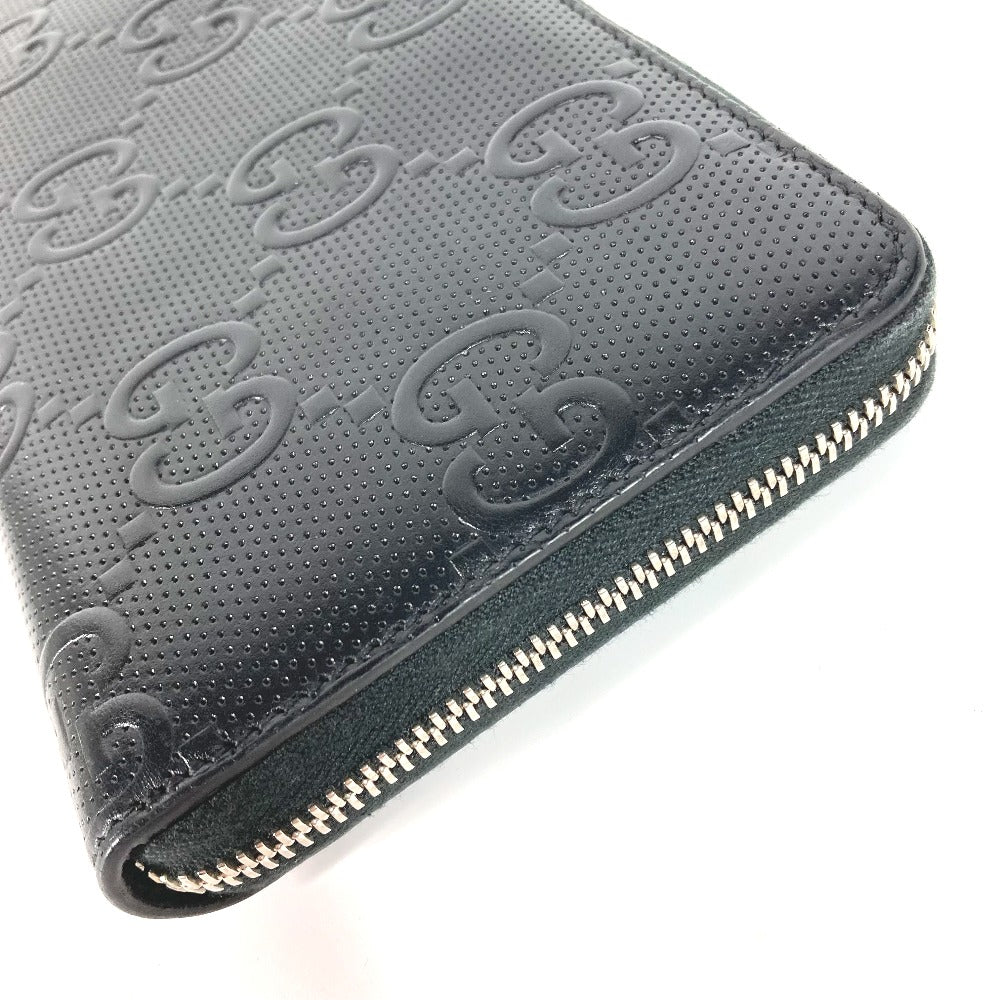GUCCI 625563 GGエンボス ロングウォレット トラベルケース オーガナイザー ラウンドファスナー 財布 長財布 ウォレット ロングウォレット 長財布 レザー メンズ ブラック