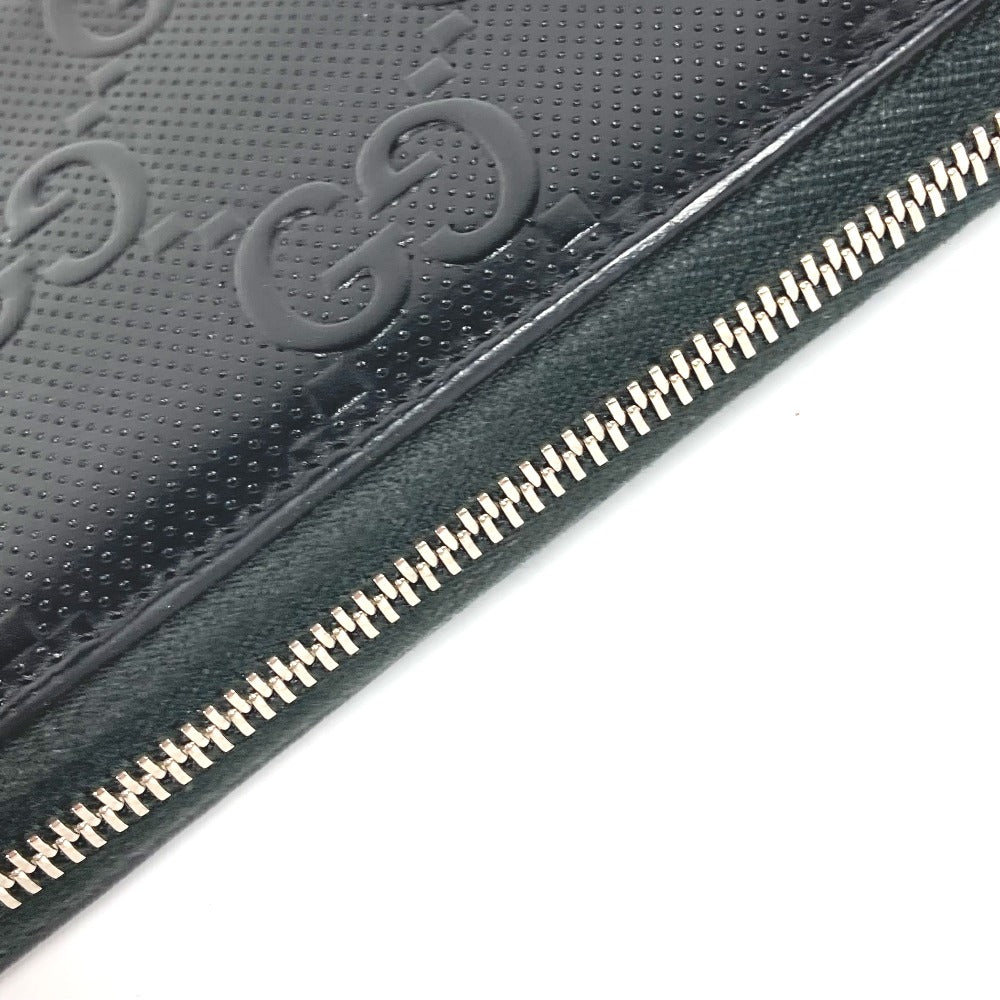 GUCCI 625563 GGエンボス ロングウォレット トラベルケース オーガナイザー ラウンドファスナー 財布 長財布 ウォレット ロングウォレット 長財布 レザー メンズ ブラック