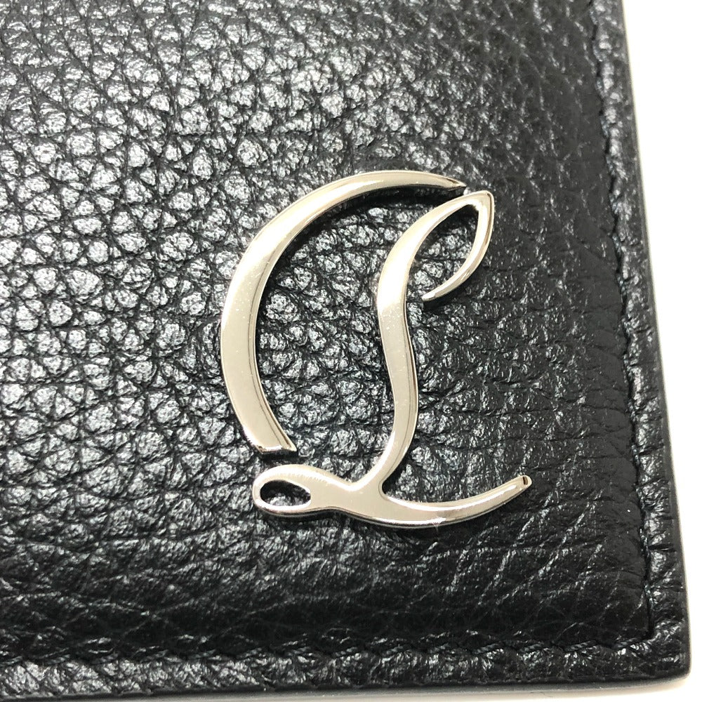 Christian Louboutin ロゴ パスケース 名刺入れ 定期入れ カードケース レザー ユニセックス ブラック