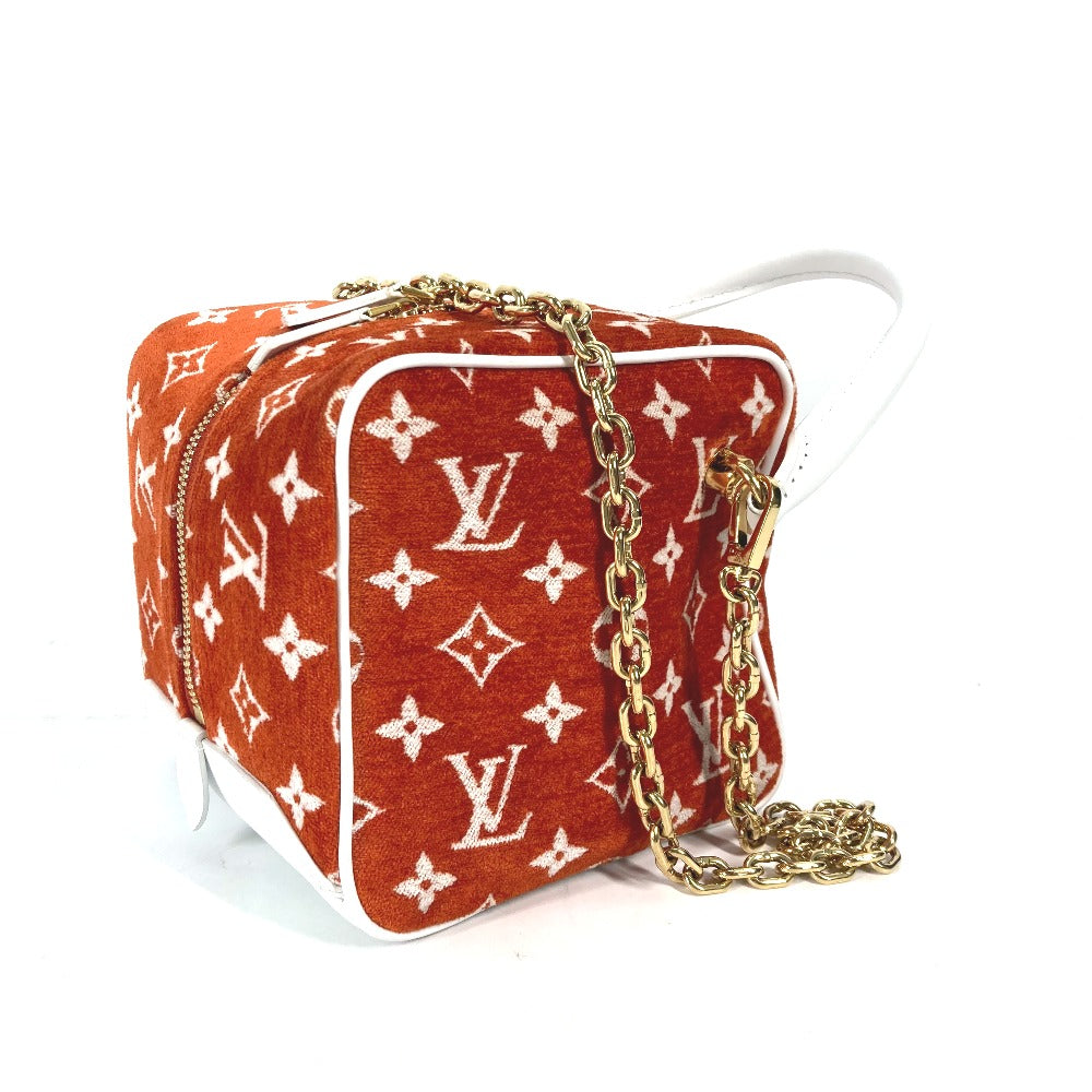 LOUIS VUITTON M46212 LVマッチ スクエア・バッグ 2WAYバッグ チェーン ショルダーバッグ ハンドバッグ ベルベット レディース テラコッタブラウン オレンジ