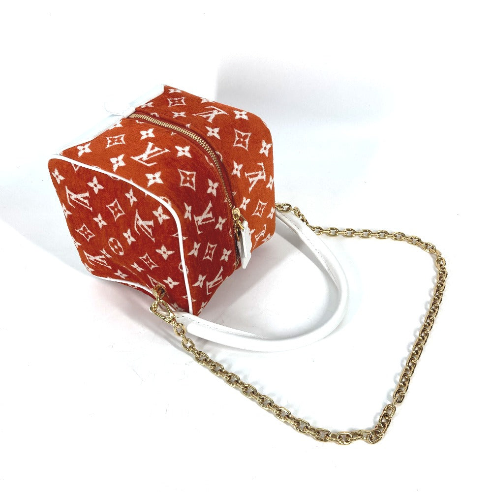LOUIS VUITTON M46212 LVマッチ スクエア・バッグ 2WAYバッグ チェーン ショルダーバッグ ハンドバッグ ベルベット レディース テラコッタブラウン オレンジ