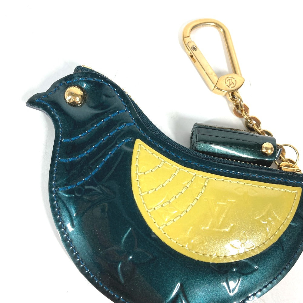 LOUIS VUITTON M91405 モノグラムヴェルニ ポシェットオワゾー バッグチャーム 財布 小銭入れ 鳥 コインケース モノグラムヴェルニ レディース ブルーニュイ