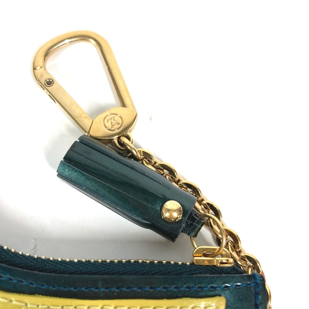 LOUIS VUITTON M91405 モノグラムヴェルニ ポシェットオワゾー バッグチャーム 財布 小銭入れ 鳥 コインケース モノグラムヴェルニ レディース ブルーニュイ
