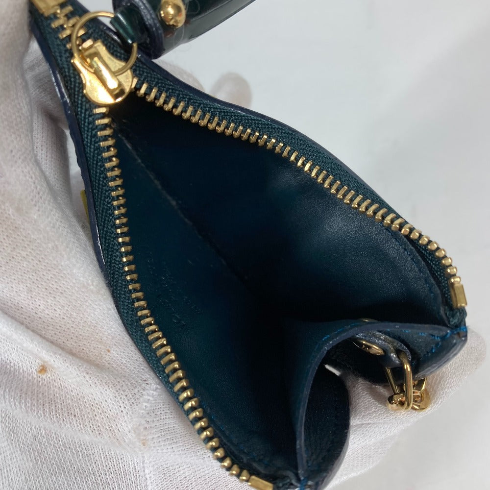 LOUIS VUITTON M91405 モノグラムヴェルニ ポシェットオワゾー バッグチャーム 財布 小銭入れ 鳥 コインケース モノグラムヴェルニ レディース ブルーニュイ