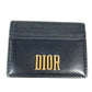 Dior 26-MA-1128 パスケース ロゴ 名刺入れ カードホルダー カードケース レザー ユニセックス ブラック