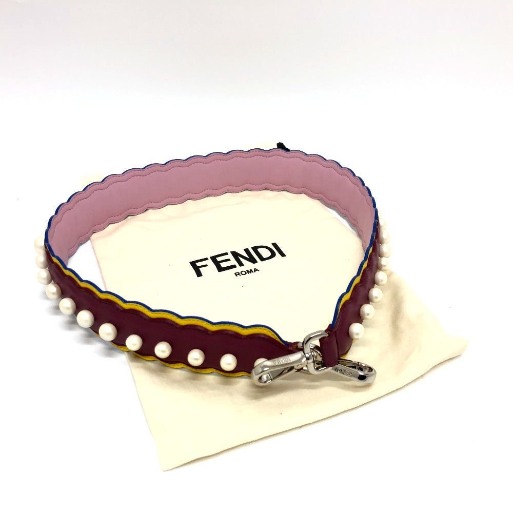 FENDI フェイクパール ストラップユー スペアショルダーストラップ ショルダーストラップ レザー レディース マルチカラー