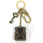 LOUIS VUITTON M66979 パドロック ロックモチーフ キーホルダー ラインストーン バッグチャーム キーホルダー メタル レディース ブラック