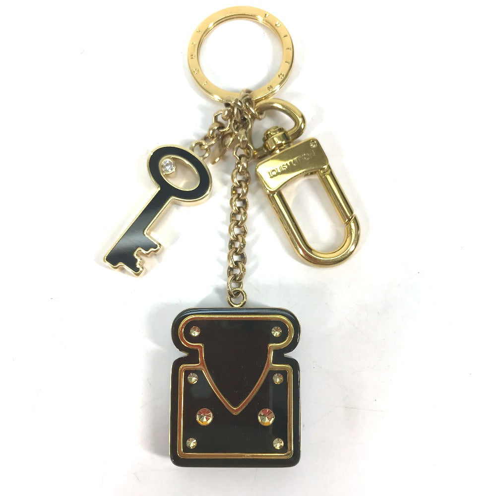 LOUIS VUITTON M66979 パドロック ロックモチーフ キーホルダー ラインストーン バッグチャーム キーホルダー メタル レディース ブラック
