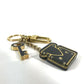 LOUIS VUITTON M66979 パドロック ロックモチーフ キーホルダー ラインストーン バッグチャーム キーホルダー メタル レディース ブラック