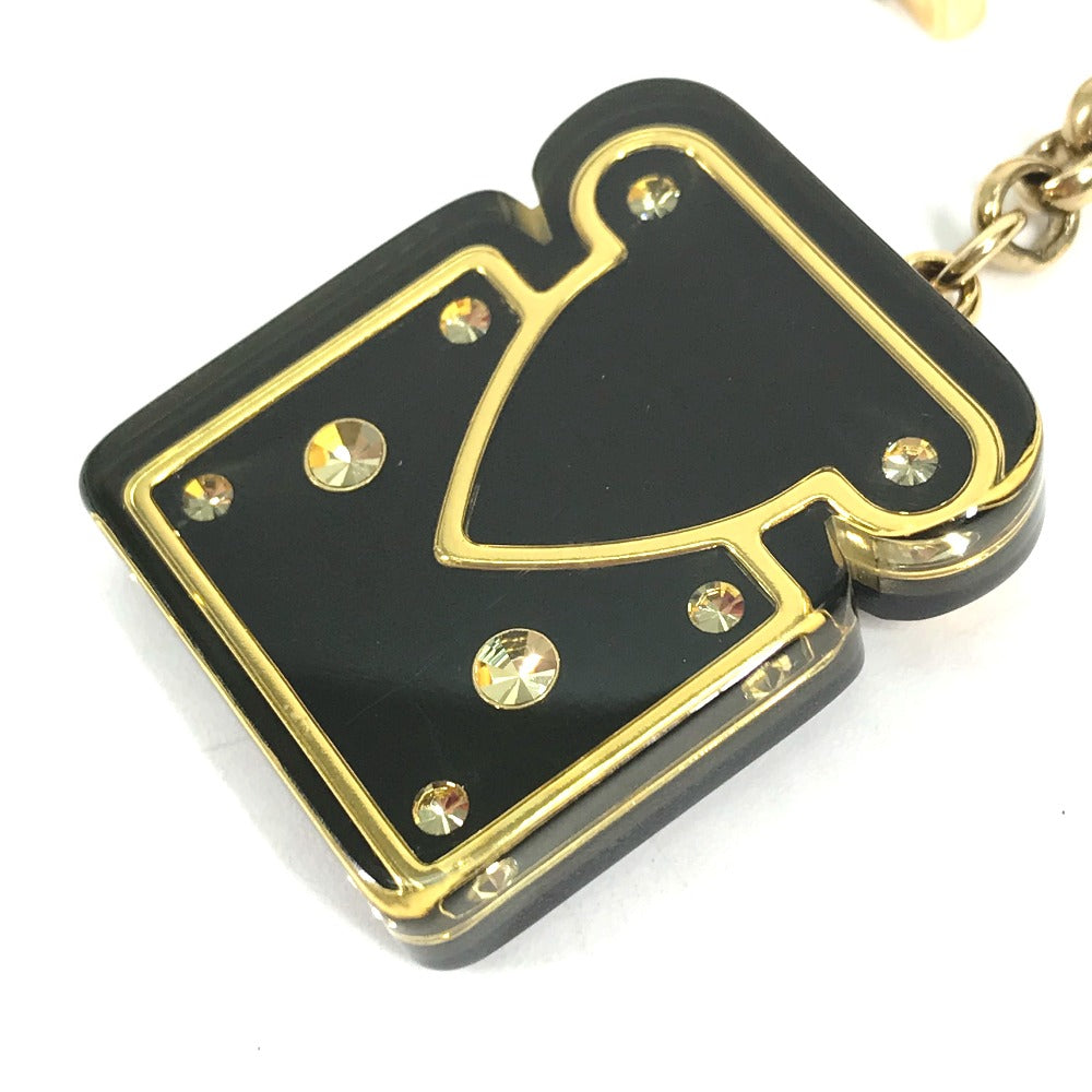 LOUIS VUITTON M66979 パドロック ロックモチーフ キーホルダー ラインストーン バッグチャーム キーホルダー メタル レディース ブラック