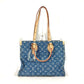 LOUIS VUITTON M46871 新作 LV リミックス モノグラム デニム オンザゴー MM ショルダーバッグ 肩掛け 2WAYバッグ トートバッグ モノグラムデニム レディース ブルー