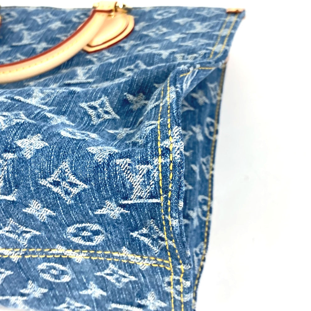 LOUIS VUITTON M46871 新作 LV リミックス モノグラム デニム オンザゴー MM ショルダーバッグ 肩掛け 2WAYバッグ トートバッグ モノグラムデニム レディース ブルー