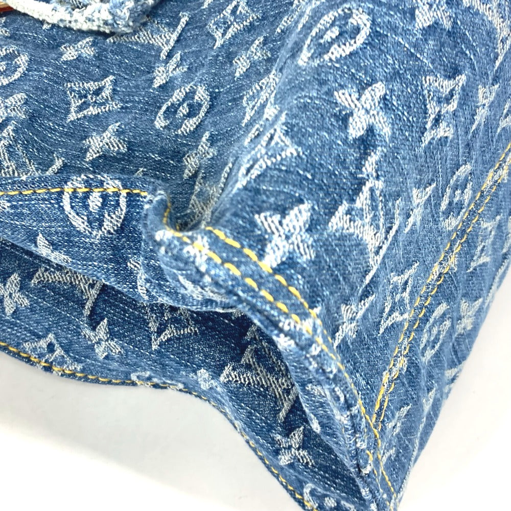 LOUIS VUITTON M46871 新作 LV リミックス モノグラム デニム オンザゴー MM ショルダーバッグ 肩掛け 2WAYバッグ トートバッグ モノグラムデニム レディース ブルー