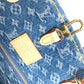 LOUIS VUITTON M46871 新作 LV リミックス モノグラム デニム オンザゴー MM ショルダーバッグ 肩掛け 2WAYバッグ トートバッグ モノグラムデニム レディース ブルー