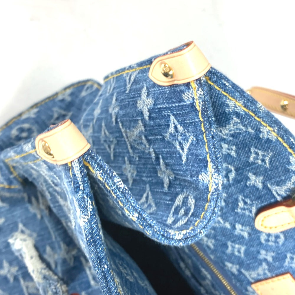 LOUIS VUITTON M46871 新作 LV リミックス モノグラム デニム オンザゴー MM ショルダーバッグ 肩掛け 2WAYバッグ トートバッグ モノグラムデニム レディース ブルー