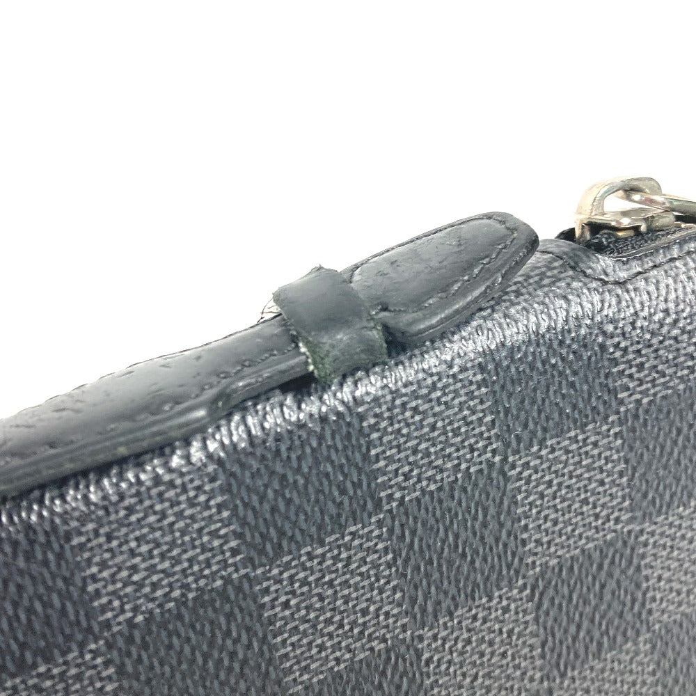 LOUIS VUITTON N48255 ダミエグラフィット アトール オーガナイザー トラベルケース ハンドバッグ ラウンドファスナー 長財布 ダミエグラフィットキャンバス メンズ ブラック