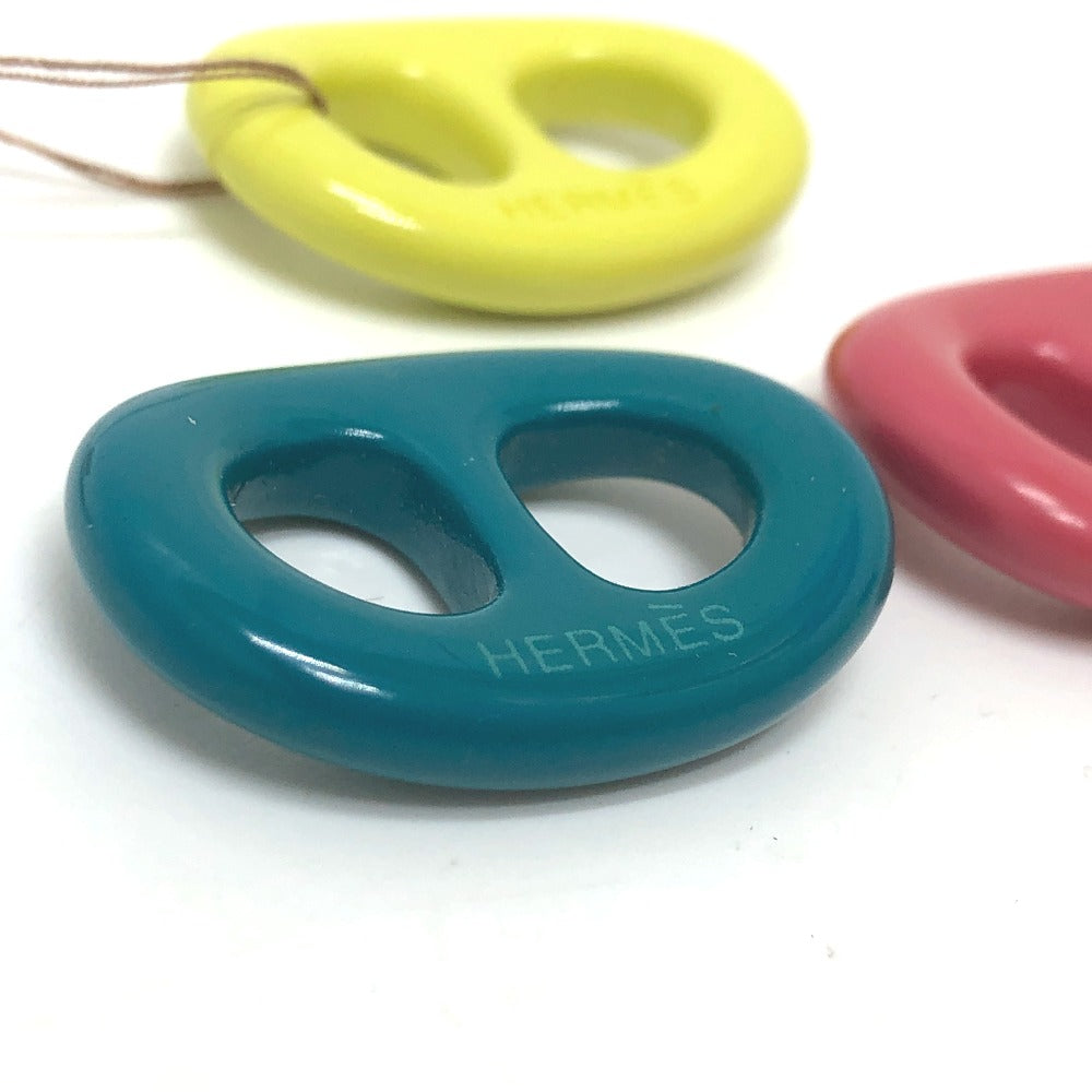 HERMES トリボー シェーヌダンクル スカーフリング プラスチック レディース ピンク