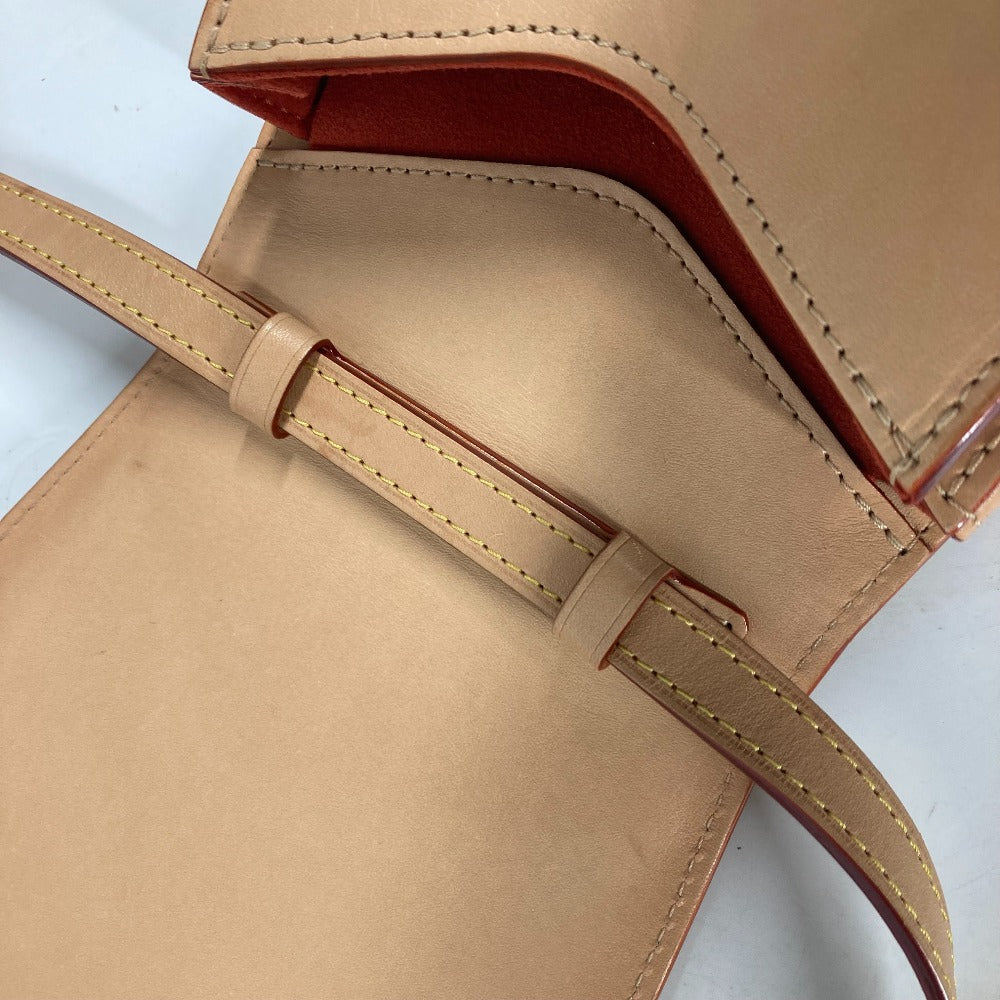 LOUIS VUITTON M22368 キーベル XL PM ポシェット カバン 斜め掛け ショルダーバッグ ヌメ革 レディース ベージュ
