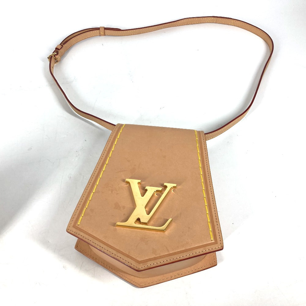 LOUIS VUITTON M22368 キーベル XL PM ポシェット カバン 斜め掛け ショルダーバッグ ヌメ革 レディース ベージュ