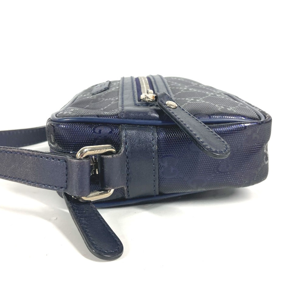 GUCCI 201447 GG インプリメ カバン 斜め掛け ポシェット ショルダーバッグ GGインプリメ メンズ ブルー