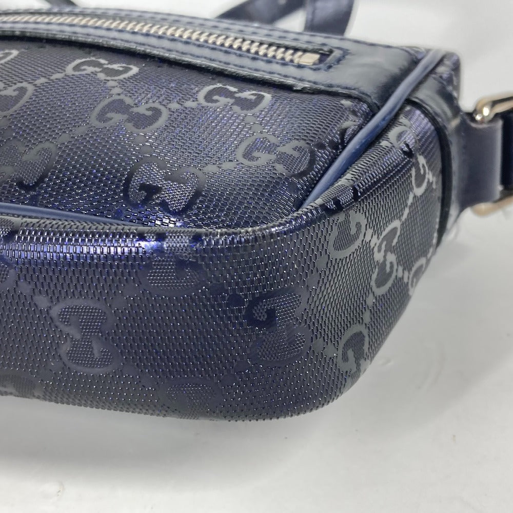 GUCCI 201447 GG インプリメ カバン 斜め掛け ポシェット ショルダーバッグ GGインプリメ メンズ ブルー