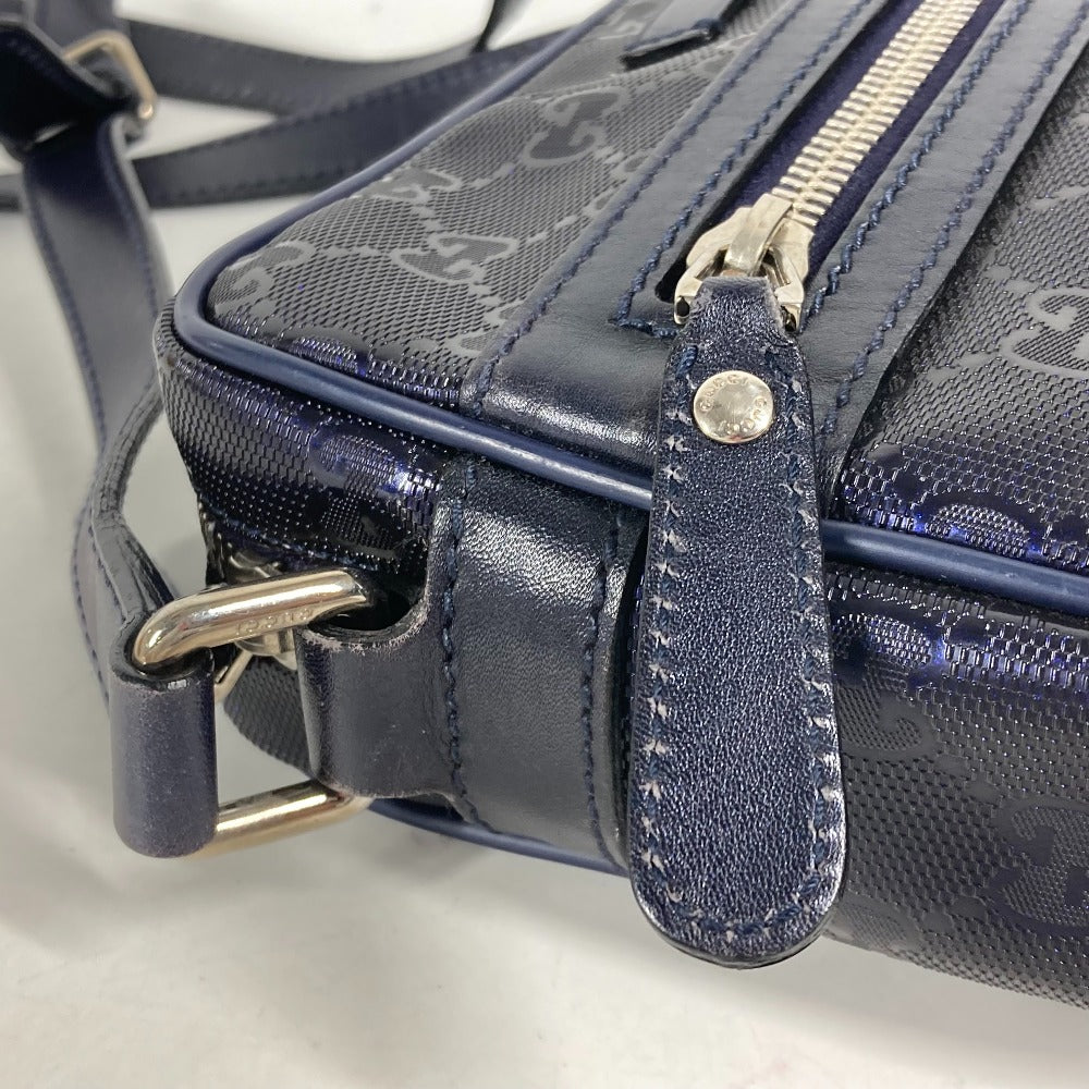 GUCCI 201447 GG インプリメ カバン 斜め掛け ポシェット ショルダーバッグ GGインプリメ メンズ ブルー