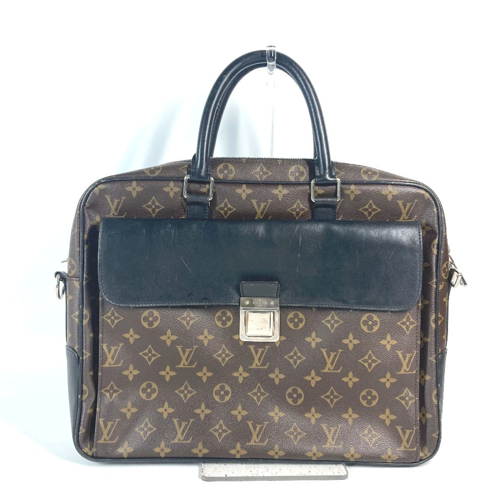 LOUIS VUITTON M56719 モノグラムマカサー ソフトブリーフケース カバン ハンドバッグ 書類バッグ ビジネスバッグ モノグラムキャンバス メンズ ブラウン