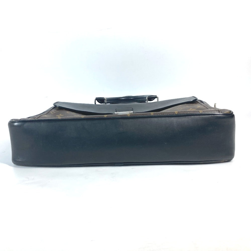 LOUIS VUITTON M56719 モノグラムマカサー ソフトブリーフケース カバン ハンドバッグ 書類バッグ ビジネスバッグ モノグラムキャンバス メンズ ブラウン
