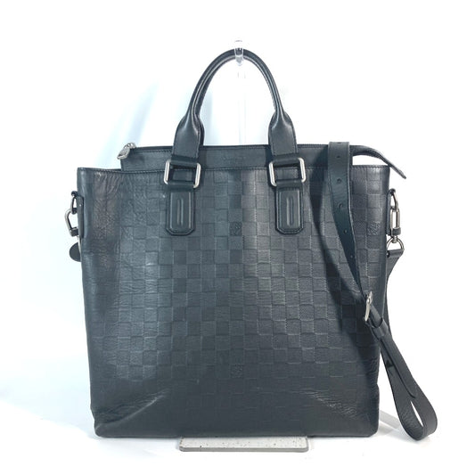 LOUIS VUITTON N41561 ダミエアンフィニ デイリー トート カバン ハンドバッグ ショルダーバッグ 2WAYバッグ ビジネスバッグ ダミエアンフィニレザー メンズ オニキス ブラック
