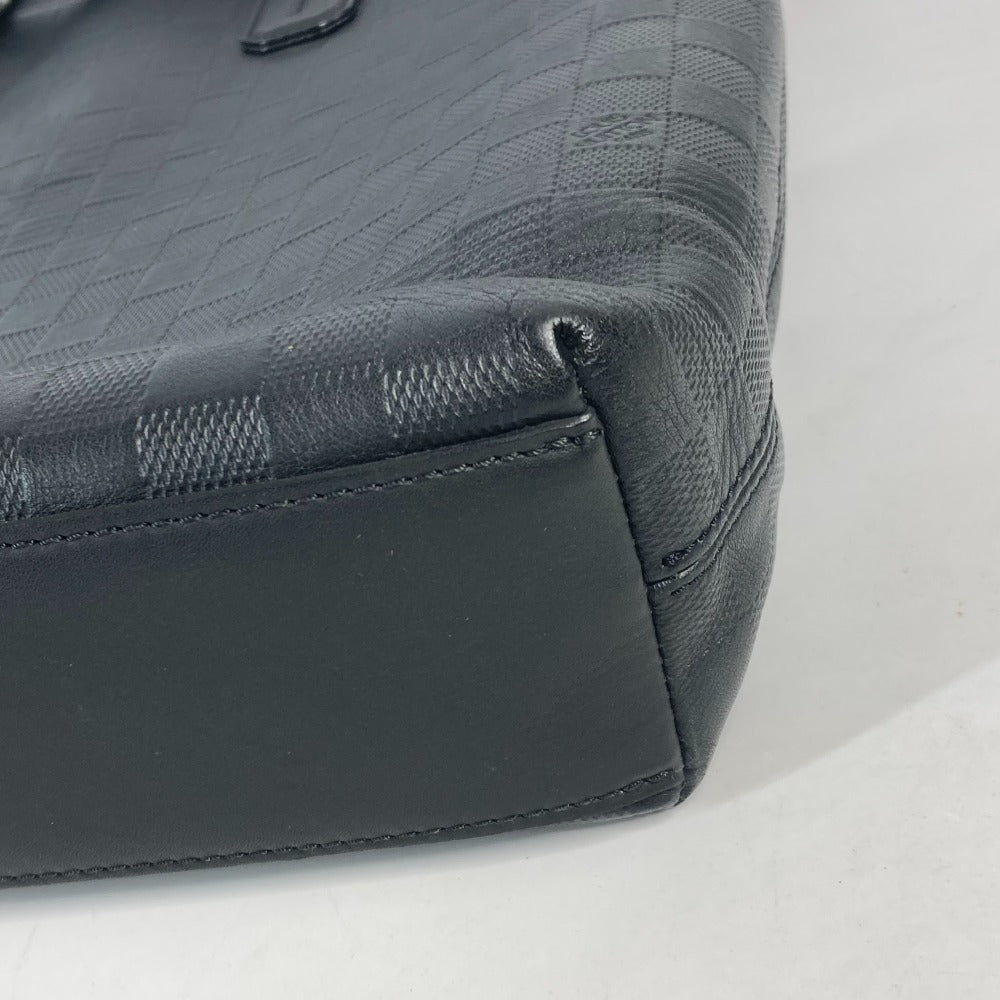 LOUIS VUITTON N41561 ダミエアンフィニ デイリー トート カバン ハンドバッグ ショルダーバッグ 2WAYバッグ ビジネスバッグ ダミエアンフィニレザー メンズ オニキス ブラック