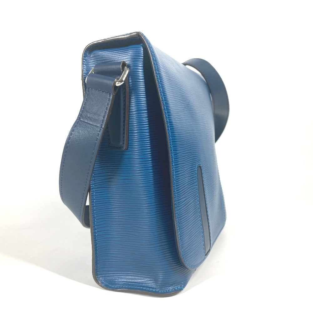LOUIS VUITTON M53407 エピ ハリントンメッセンジャー 斜め掛け カバン フラップ ショルダーバッグ エピレザー メンズ ブルーアズール ブルー