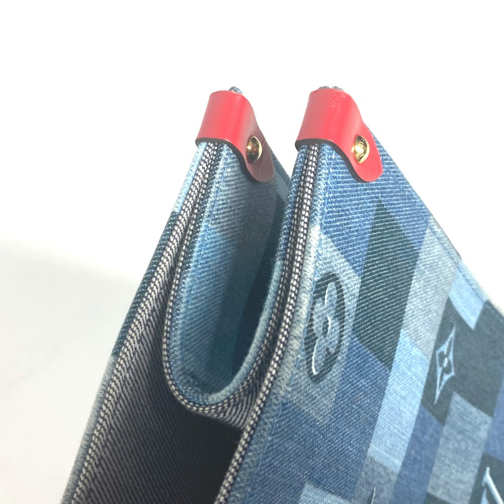 LOUIS VUITTON M44992 モノグラムデニム オンザゴーGM カバン 2WAYバッグ ショルダーバッグ 肩掛け トートバッグ デニム レディース ブルー