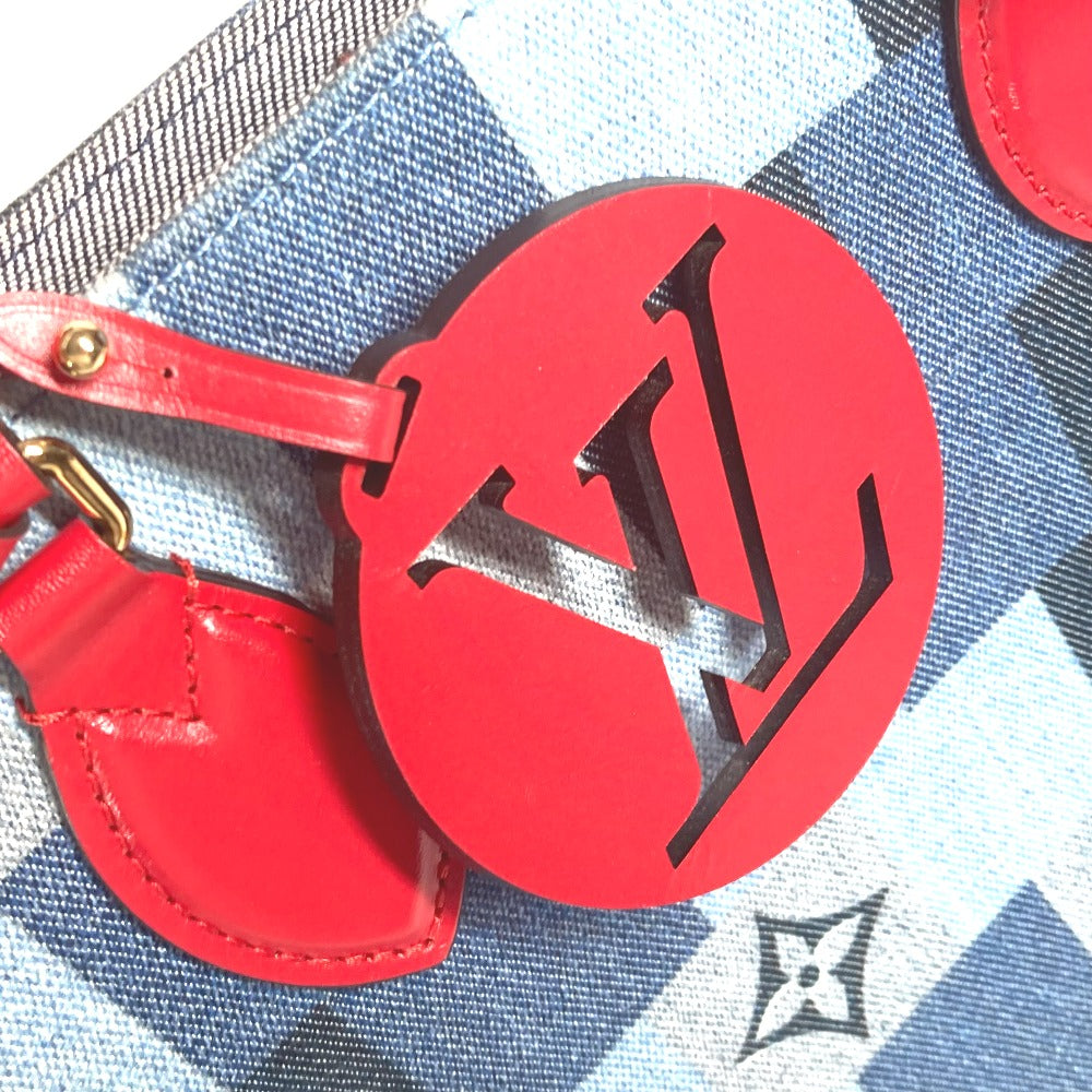 LOUIS VUITTON M44992 モノグラムデニム オンザゴーGM カバン 2WAYバッグ ショルダーバッグ 肩掛け トートバッグ デニム レディース ブルー