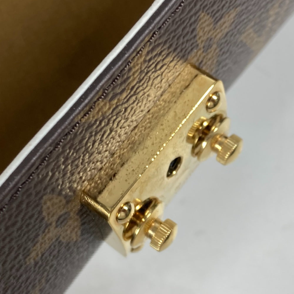 LOUIS VUITTON M81485 モノグラム パピヨン トランク カバン 斜め掛け チェーンバッグ 筒形 3WAY ショルダーバッグ モノグラムキャンバス レディース ブラウン