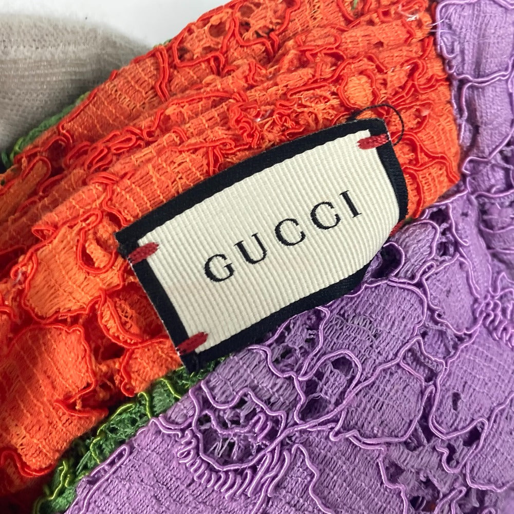 GUCCI 499711 レース フラワー ターバン ヘッドバンド カチューシャ ヘアアクセサリー ヘアバンド レーヨン レディース ライトパープル - brandshop-reference