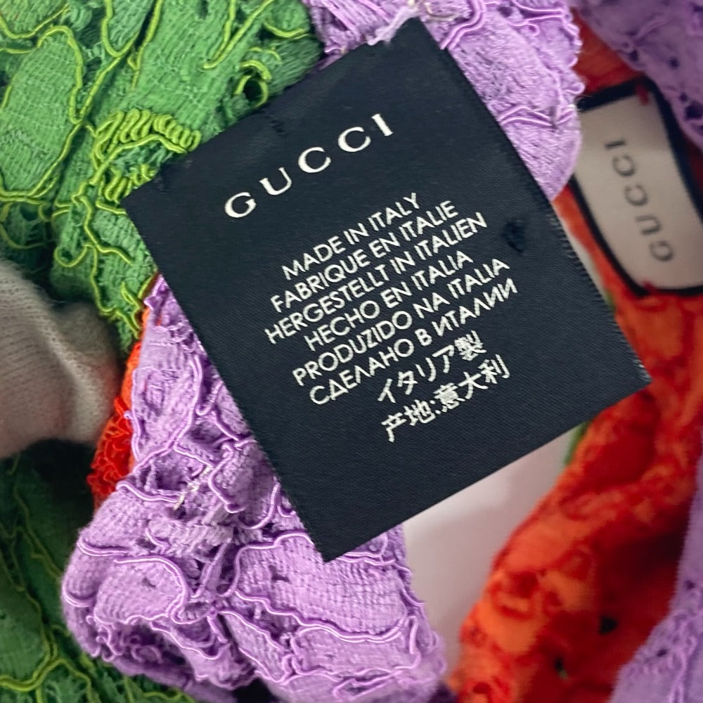 GUCCI 499711 レース フラワー ターバン ヘッドバンド カチューシャ ヘアアクセサリー ヘアバンド レーヨン レディース ライトパープル - brandshop-reference