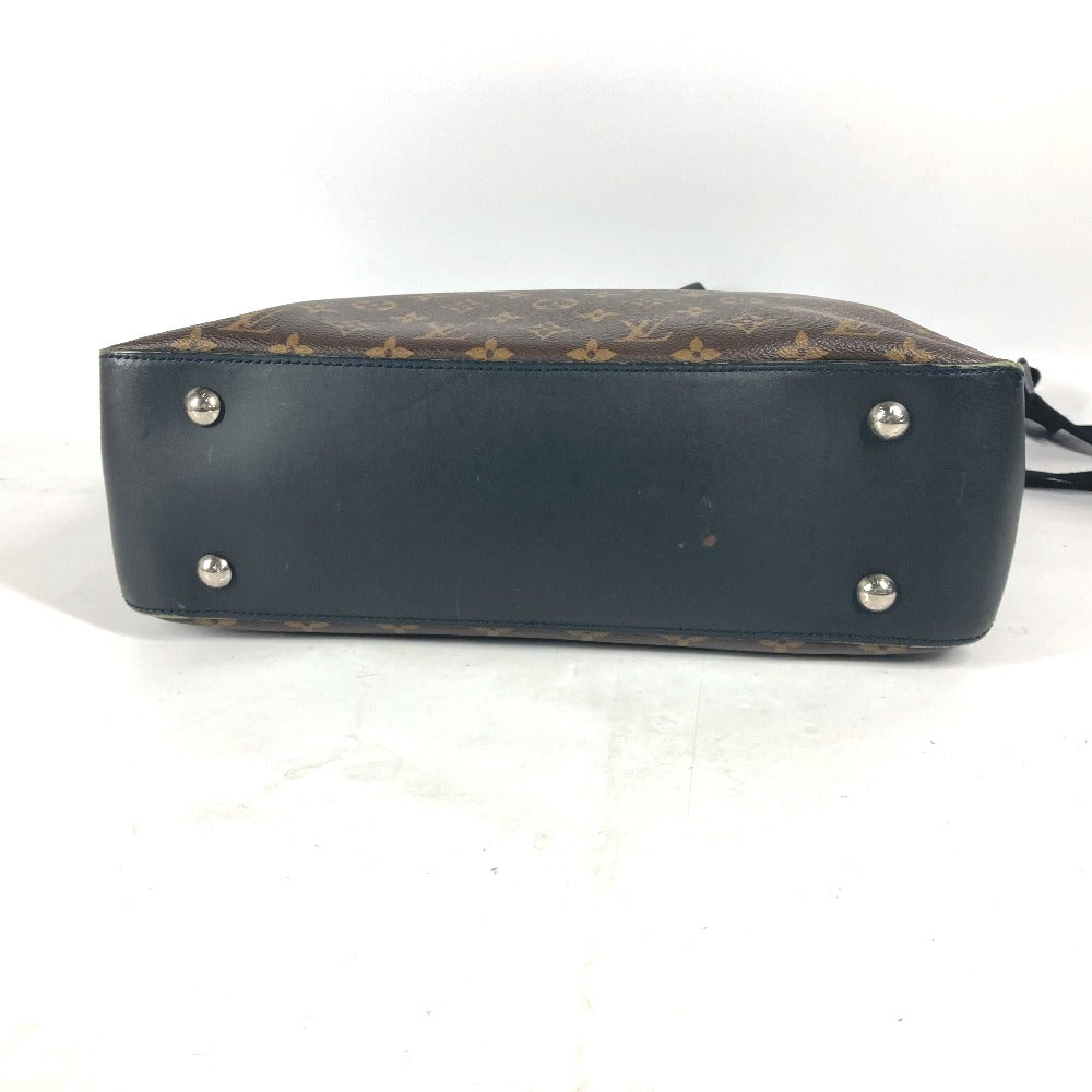 LOUIS VUITTON M56708 モノグラムマカサー ディヴィス 2WAYバッグ カバン 縦型 トートバッグ 斜めかけ ショルダーバッグ モノグラムマカサーキャンバス ユニセックス ブラウン